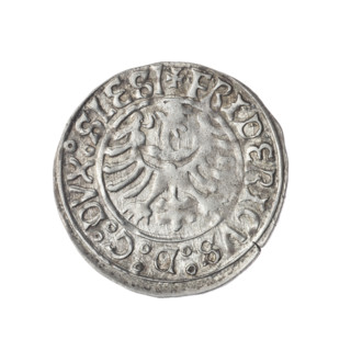 Obverse: Half-figure of Frederick II (Duke of Brzeg-Legnica; 1480–1547); in the rim between the