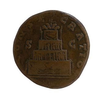 Sestertius, Antoninus Pius (86–161; Roman emperor 138–161) (posthumous), Lucius Verus (130–169;