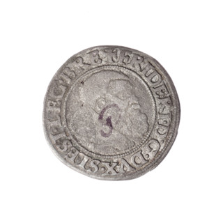 Obverse: Male bust turned right with beard and sideburns, wearing a coat with a wide collar; in the