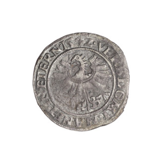 Obverse: Male bust turned right, with a beard and sideburns, in a coat with a wide collar; in the