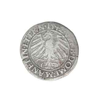 Obverse: Male bust turned right, with a beard and sideburns, wearing a coat with a wide collar; in