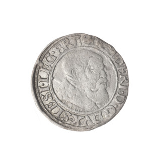 Obverse: Male bust turned right, with a beard and sideburns, in a coat with a wide collar; in the