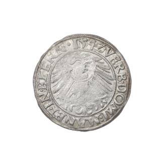 Obverse: Male bust turned right, with a beard and sideburns, in a coat with a wide collar; in the