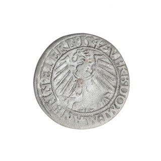 Grosz, Stoltz, Michael (fl. ca. 1540–1555). Obverse: Male bust turned right, with a beard and