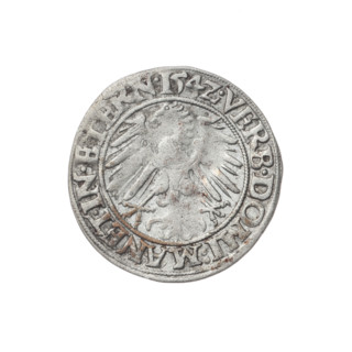 Obverse: Male bust turned right, with a beard and sideburns, in a coat with a wide collar; in the