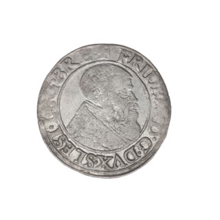 Obverse: Male bust turned right, with a beard and sideburns, wearing a coat with a wide collar; in