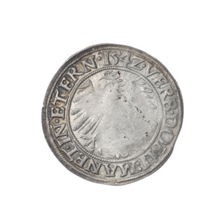 Male bust turned right, with a beard and sideburns, in a coat with a wide collar; obverse rim