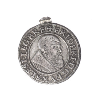 Piedfort grosz, Michael Stoltz (fl. ca. 1540–1555). Obverse: male bust turned right with beard and