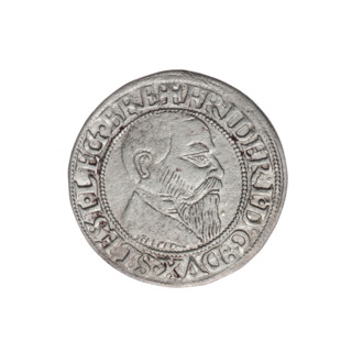 Obverse: Male bust of Frederick II, Duke of Brzeg-Legnica (1480–1547), turned right, with beard and
