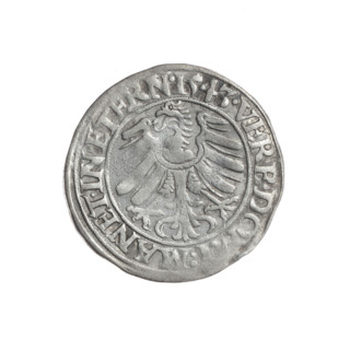 Obverse: Male bust turned right, with beard and sideburns, in a coat with a wide collar; in the rim