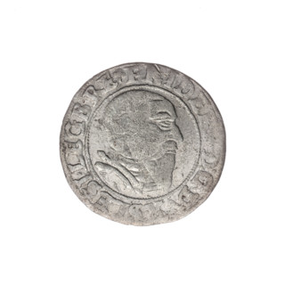 Obv. Male bust in armour turned right with beard and sideburns, in the rim between the pearly