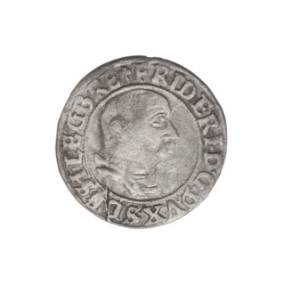 Artist: Michael Stoltz (fl. ca. 1540–1555). Object: coin (grosz), 1544. Obverse: male bust in