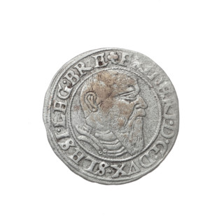 Obverse: Male bust in armour turned right, with a beard and sideburns; in the rim between the