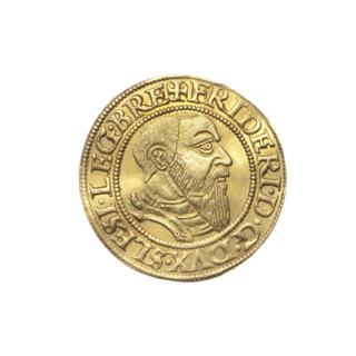 Ducat by Michael Stoltz (fl. ca. 1540–1555) depicting Frederick II, Duke of Brzeg–Legnica