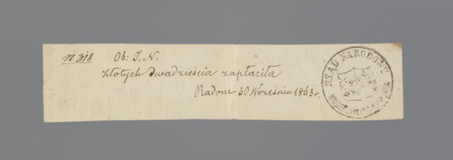 National Government receipt, registered receipt, January Uprising (1863–1864), Kingdom of Poland