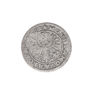 3 kreuzer; maker: Elias Weiss (fl. 1657–1673); date: 1661. Obverse: male bust facing right with
