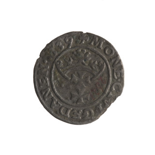 Gdansk szelag, Sigismund I the Old (King of Poland; 1506–1548). Polish coin, 1539. Obverse: Eagle