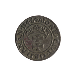 Gdansk szelag, Sigismund I the Old (King of Poland; 1506–1548). Obverse: Eagle of Royal Prussia; in