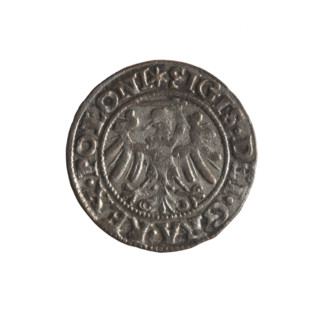 Gdansk szelag, Sigismund I the Old (King of Poland; 1506–1548). Obverse: Eagle of Royal Prussia; in