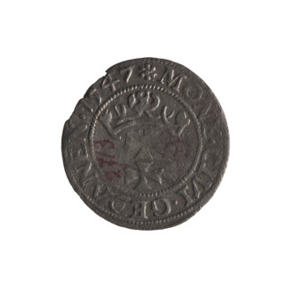 Gdansk szelag, Sigismund I the Old (King of Poland; reign 1506–1548). Obverse: Eagle of Royal