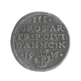 Gdansk troika, Sigismund I the Old (King of Poland; 1506–1548). Jagiellonians dynasty. Obverse:
