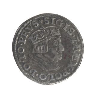 Gdansk trojak, Sigismund I the Old (King of Poland; 1506–1548). Polish coin (1537), Jagiellonian