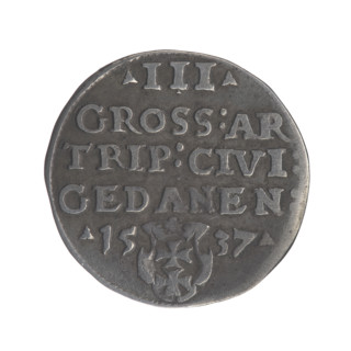 Gdansk trojak, Sigismund I the Old (King of Poland; 1506–1548). Polish coin (Gdansk), Jagiellonians