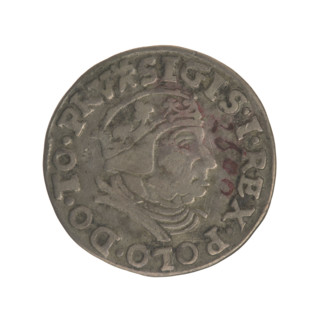 Gdansk troika, Sigismund I the Old (King of Poland; 1506–1548), Polish coin, Jagiellon dynasty,