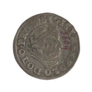 Gdansk trojak, Sigismund I the Old (King of Poland; 1506–1548). Jagiellon dynasty; city coat of