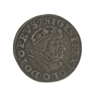 Gdansk trojak, Sigismund I the Old (King of Poland; 1506–1548). Jagiellons (dynasty). Obv.: Crowned