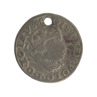 Gdansk troika, Sigismund I the Old (King of Poland; 1506–1548). Polish coin (Gdansk), 1540.