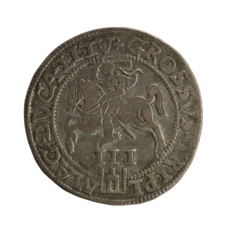 Lithuanian trojak, Sigismund II Augustus (king of Poland; 1544–1572). Coats of arms, Jagiellonians