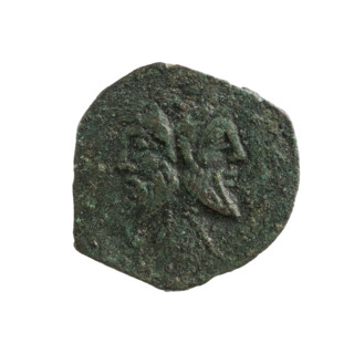 Titius, Q. (fl. 90 BC), publisher. Janus (mythology); ships; ship's prow; head of Janus. Obv.: Head