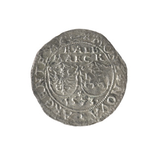 Livonian half-mark (half-fine), Sigismund II Augustus (king of Poland; 1544–1572), (interregnum),