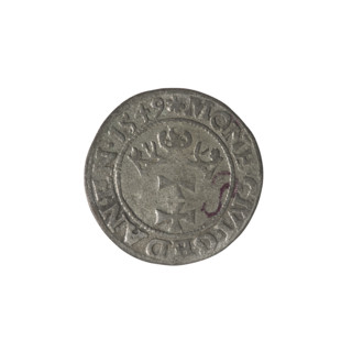 Gdansk szelag, Sigismund II Augustus (King of Poland; 1544–1572). Obv.: Eagle of Royal Prussia, in