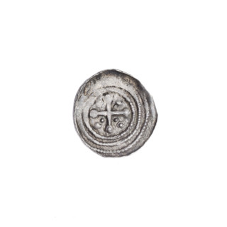 Denarius of Boleslaw III Krzywousty (prince of Poland; c. 1086–1138), c. 1125–1138. Obverse: in a