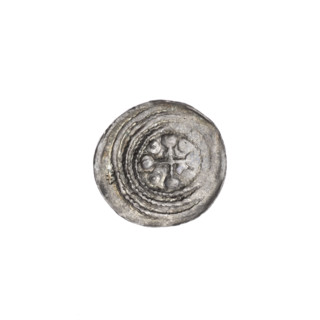 Denarius of Boleslaw III Krzywousty (prince of Poland; ca. 1086–1138), ca. 1125–1138. Obverse: in a
