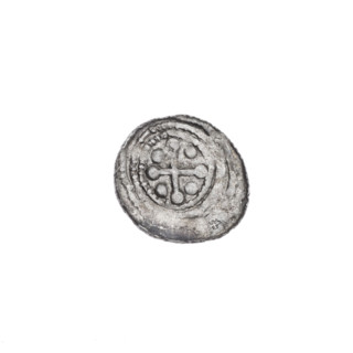 Denarius of Boleslaw III Krzywousty (prince of Poland; reign 1107–1138). Obverse: within a beaded