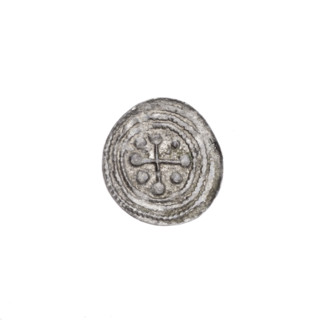 denarius, Boleslaw III Krzywousty (prince of Poland; 1086–1138), allegories, equal-armed cross