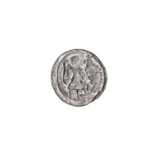 Denarius of Boleslaw III Krzywousty (prince of Poland; ca. 1125–1138). Obverse (in a beaded