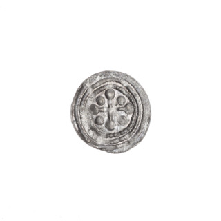Denarius of Boleslaw III Krzywousty (prince of Poland; ca. 1086–1138), ca. 1125–1138. Obverse: in a
