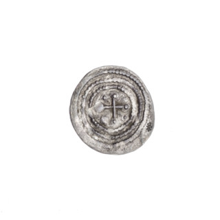 Denarius of Boleslaw III Krzywousty (prince of Poland; ca. 1086–1138), ca. 1125–1138. Obverse: in a