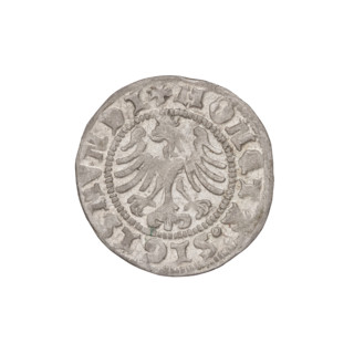 Crown half-grosz, Sigismund I the Old (King of Poland; 1506–1548). Obverse: Polish eagle with