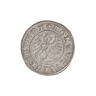 Crown half-grosz, Sigismund I the Old (King of Poland; 1506–1548). Obverse: Polish eagle with