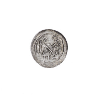 Denarius of Boleslaw III Krzywousty (prince of Poland; c. 1107–1138). Obverse: in the beaded