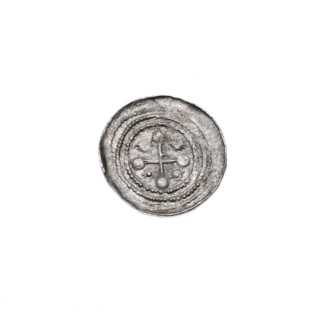Denarius, Boleslaw III Krzywousty (prince of Poland; 1107–1138). Av.: In a beaded border, a knight