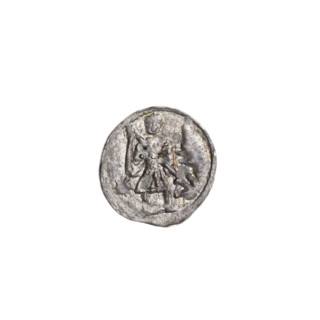 Denarius, Boleslaw III Krzywousty (prince of Poland; 1086–1138). Obverse: in the beaded border, a