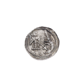 Denarius of Boleslaw III Krzywousty (prince of Poland; 1086–1138 / 1107–1138). Obverse: within a