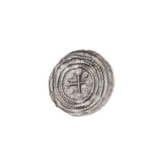 Denarius of Boleslaw III Krzywousty (prince of Poland, c. 1107–1138). Obverse: in a linear border,