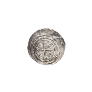 Denarius, Boleslaw III Krzywousty (prince of Poland; 1086–1138). Obverse: in the beaded border, a